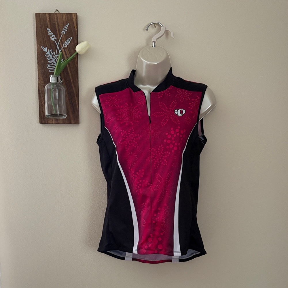 Pearl Izumi Women's Pink and Black Sleeveless Cycling Jersey
